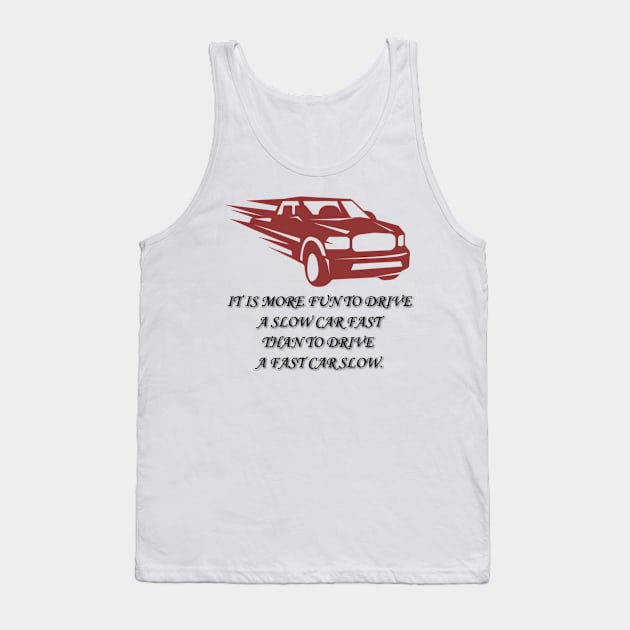 Car Tank Top by SJ Designs